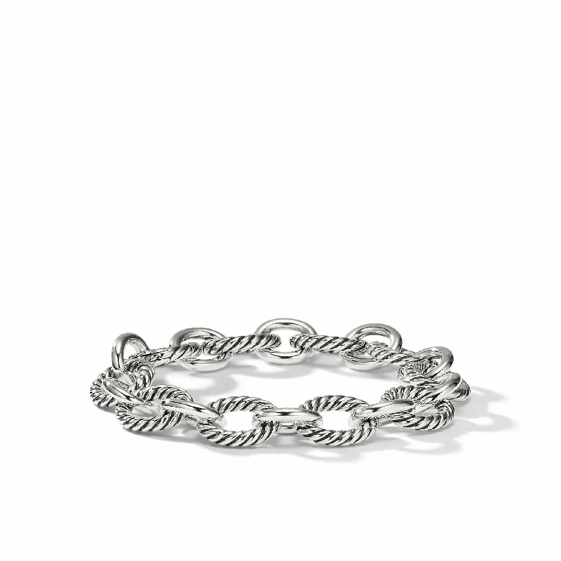 Bangles with sleek opal for iridescent charm -David Yurman The Chain Collection Bracelet in Sterling Silver