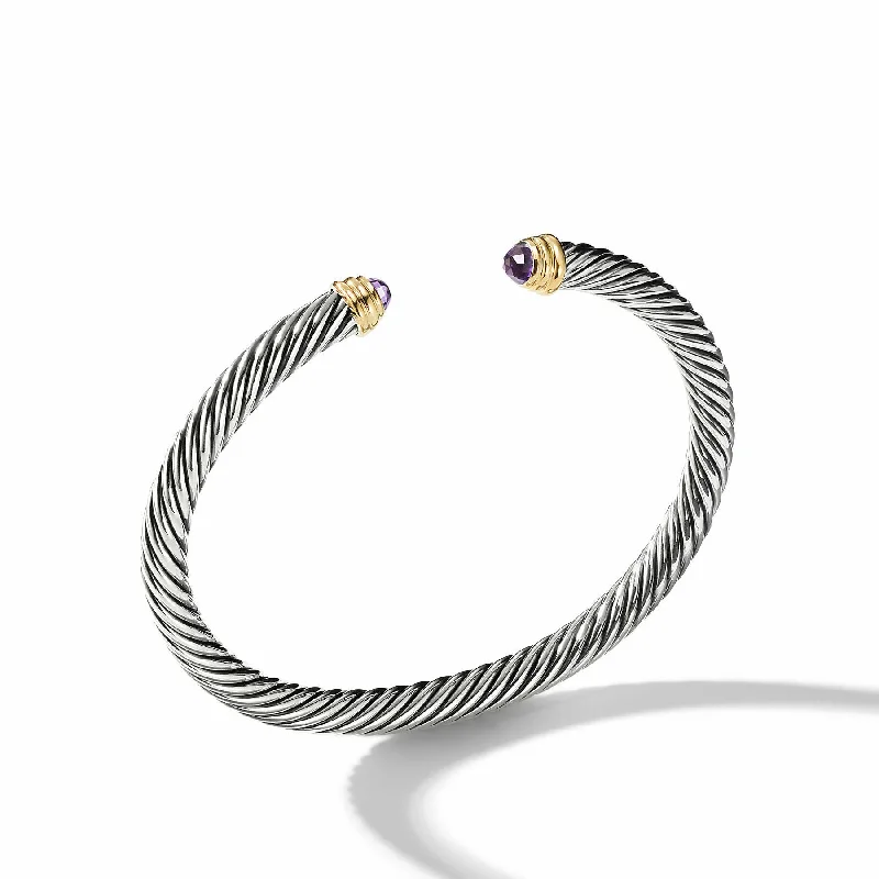 Bracelets with polished turquoise for boho style -David Yurman  Bracelet in Silver and 14-Karat Yellow Gold