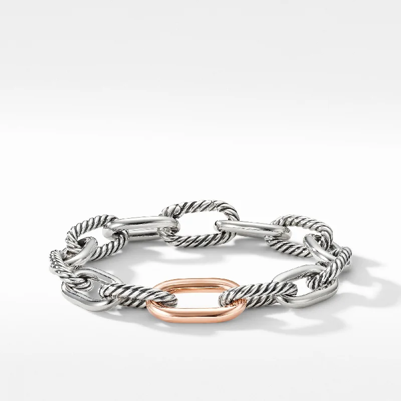 Bracelets with starburst topaz for radiant beauty -David Yurman The Madison® Collection Bracelet in Stainless Steel and 18-Karat Rose Gold