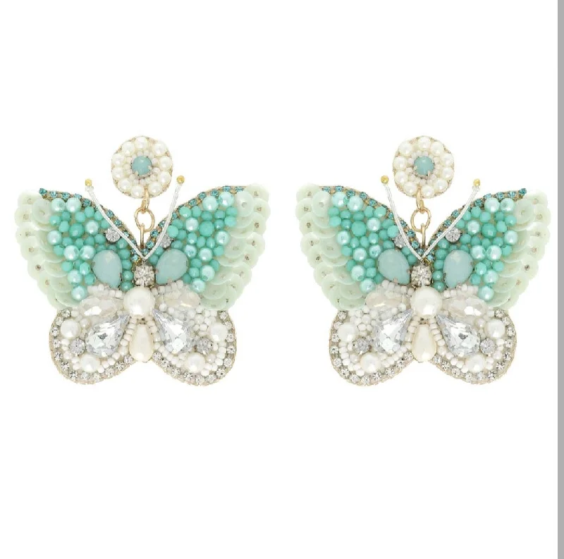 Screw Back Drop Earrings for Security -Beautiful Butterfly Earrings