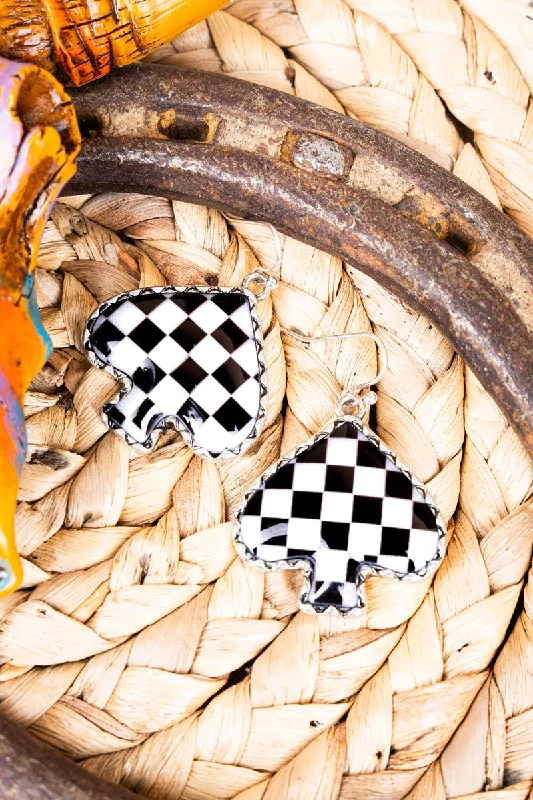 Drop Earrings for Mother's Day -TIPI Cosmic White Spade Earrings