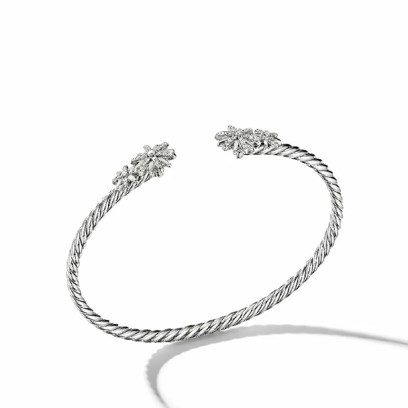 Bangles with rose gold filigree for elegance -David Yurman   Bracelet in Sterling Silver