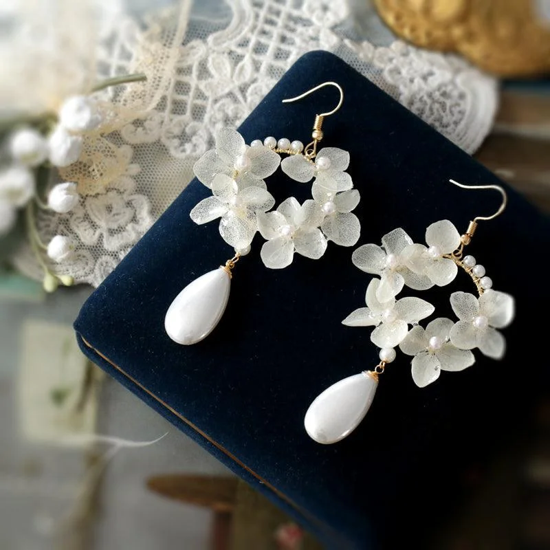 Drop Earrings with Wave Designs -Women's Temperament Fashion Eternal Flower Earrings