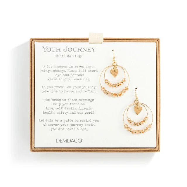 Drop Earrings with Knot Designs -DISC-Beaded Love Earrings-Champagne