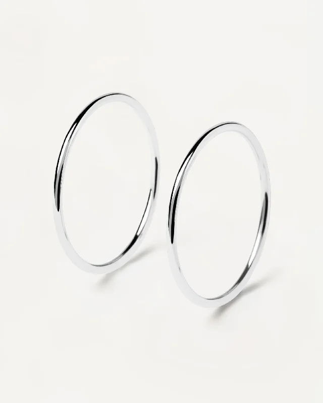 Rings with wide bands for statement wear -Twin Silver Rings