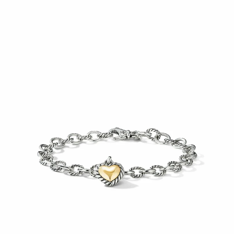 Bracelets with sapphire gems for blue sparkle -David Yurman   Bracelet in Silver and 18-Karat Yellow Gold