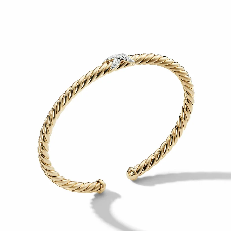 Bracelets with pearl beads for classic beauty -David Yurman The Cable Collection® Bracelet in 18-Karat Yellow Gold