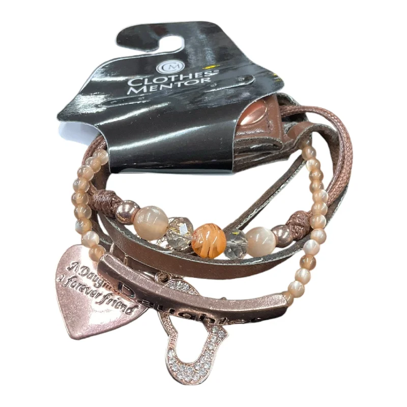 Rose gold bangles with geometric cutout designs -Bracelet Cuff By Clothes Mentor