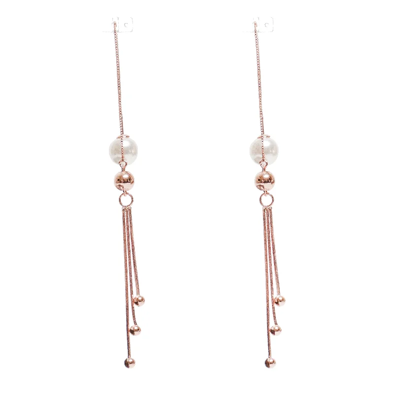 Drop Earrings for Concert Look -Chokore Tassel Pearl Earrings