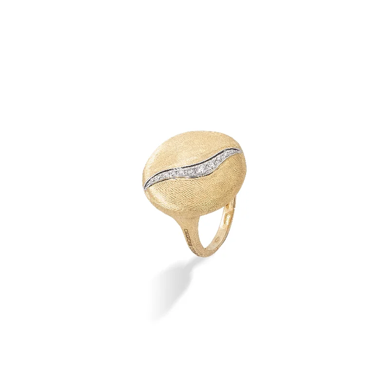 Rings with mandala engravings for spiritual vibe -Marco Bicego Jaipur Yellow Gold Diamond Accent Ring