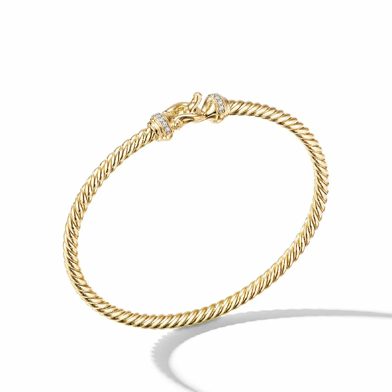 Bracelets with engraved messages for sentiment -David Yurman  Bracelet in 18-Karat Yellow Gold