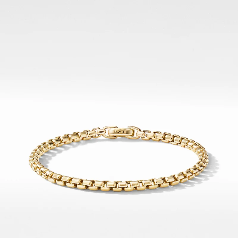 Bracelets with woven leather for rustic style -David Yurman   Bracelet in 18-Karat Yellow Gold