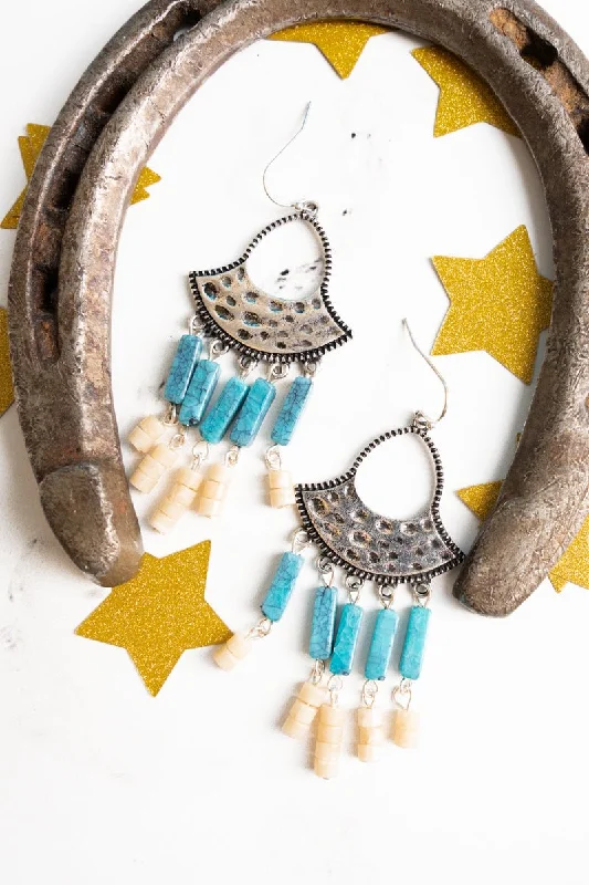 Drop Earrings for Work Attire -SALE! Shyanne Turquoise Earrings