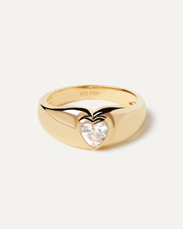 Rings with tourmaline gems for bold hues -Bright Heart Ring