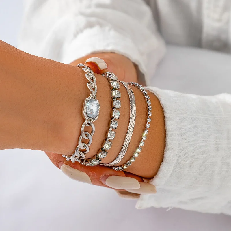 Bracelets with wave engravings for ocean vibes -Wholesale Stacking Snake Bone Alloy Bracelet