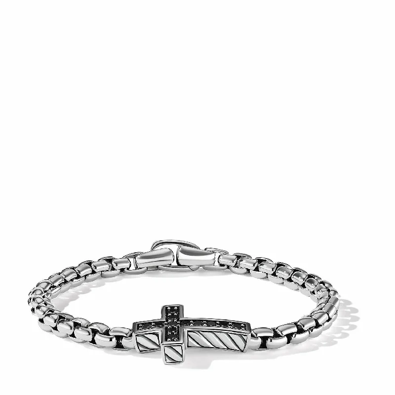 Bracelets with floral sapphire for romantic glow -David Yurman The Chain Collection Bracelet in Sterling Silver