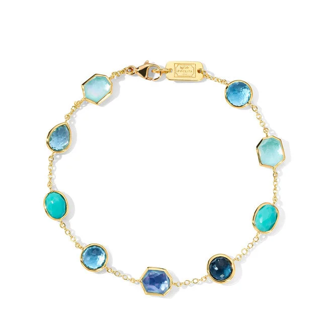 Bracelets with vintage claw-set gemstones -IPPOLITA Rock Candy Confetti Bracelet in Waterfall