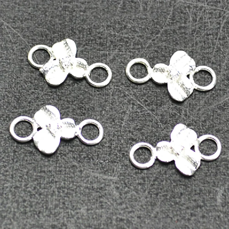 Bracelets with floral motifs for romantic touch -Orchid Shape Silver Charm for Bracelet Pendants & Necklace