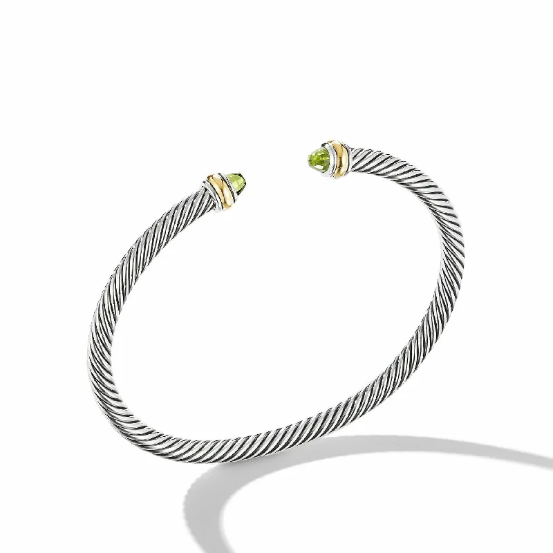 Bracelets with spiral ruby for striking twist -David Yurman  Bracelet in Silver and 18-Karat Yellow Gold