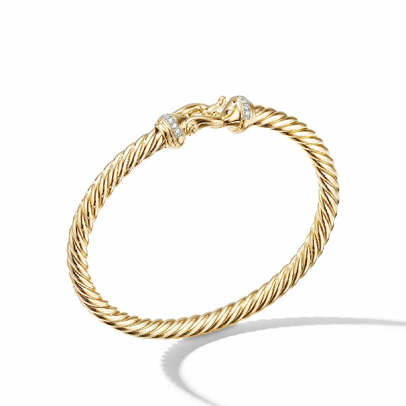 Bangles with engraved floral patterns for elegance -David Yurman  Bracelet in 18-Karat Yellow Gold