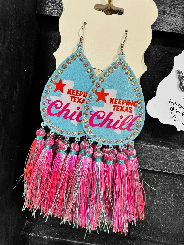 Drop Earrings with Matte Finish -Keepin' Texas Chill Earrings