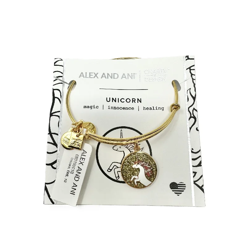 Bangles with oxidized gold for antique look -Bracelet Charm By Alex And Ani