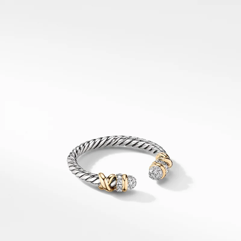 Rings with sunburst citrine for radiant appeal -David Yurman The DY Helena Collection Ring in Silver and 18-Karat Yellow Gold