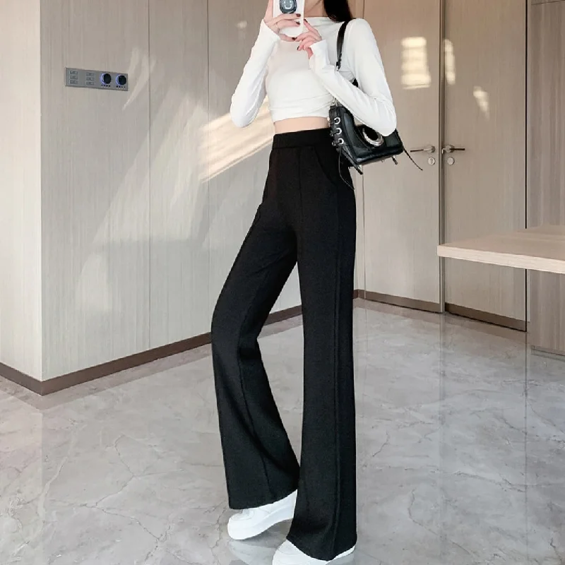 Rings with knot motifs for symbolic love -Spring And Autumn Thin High Waist Stretch Slim Suit Pants For Women