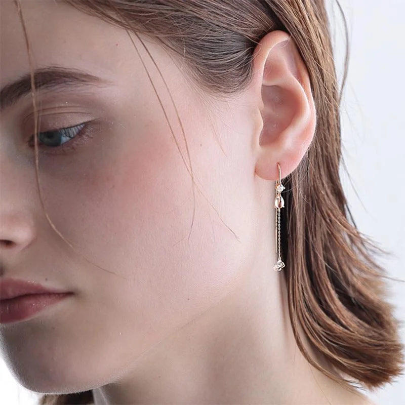 Short Drop Earrings for Subtle -Long Swaying Earrings For Women