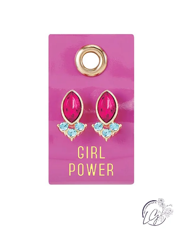 Lightweight Drop Earrings for All Day -Girl Power - Gemstone Earrings