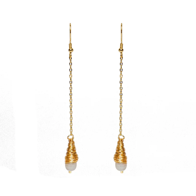 Drop Earrings for Party Look -Chokore Long Baroque Pearl Earrings