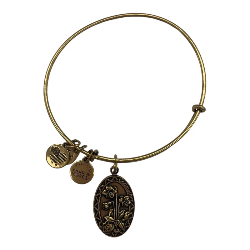 Bracelets with turquoise beads for boho vibes -Bracelet Bangle By Alex And Ani In Gold, Size:0