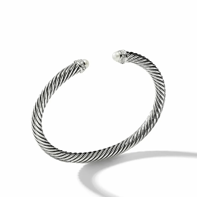 Bracelets with floral sapphire for romantic glow -David Yurman The Cable Collection® Bracelet in Sterling Silver