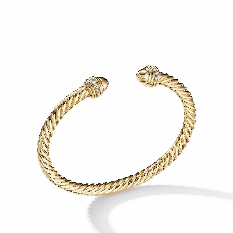 Bracelets with tiger eye for warm bands -David Yurman  Bracelet in 18-Karat Yellow Gold