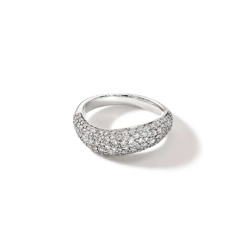 Rings with infinity loops for timeless love -John Hardy Surf Sterling Silver Pave Diamond Ring