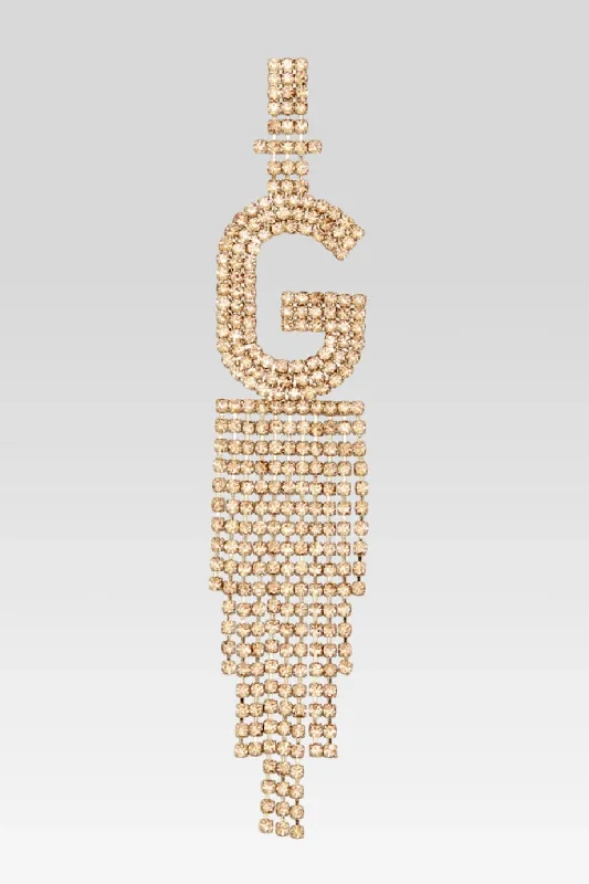 Diamond Drop Earrings for Luxury -Alphabet Earrings G