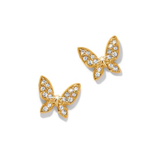 Gemstone Drop Earrings for Color -Brighton | Enchanting Butterfly Post Earrings in Gold