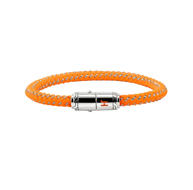 Bracelets with branch patterns for nature flair -John Hardy Sterling Silver Orange Rubber and Enamel Bracelet