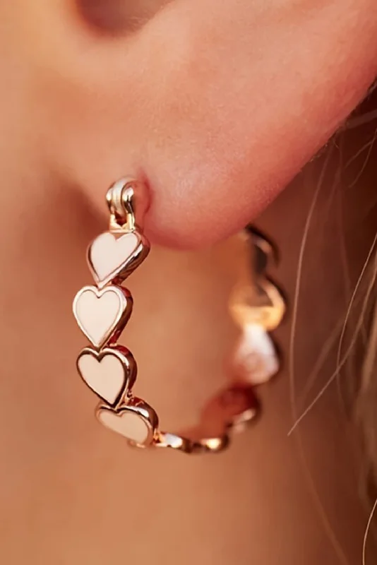 Drop Earrings for Engagement Party -Heart Shape Small Hook Earrings