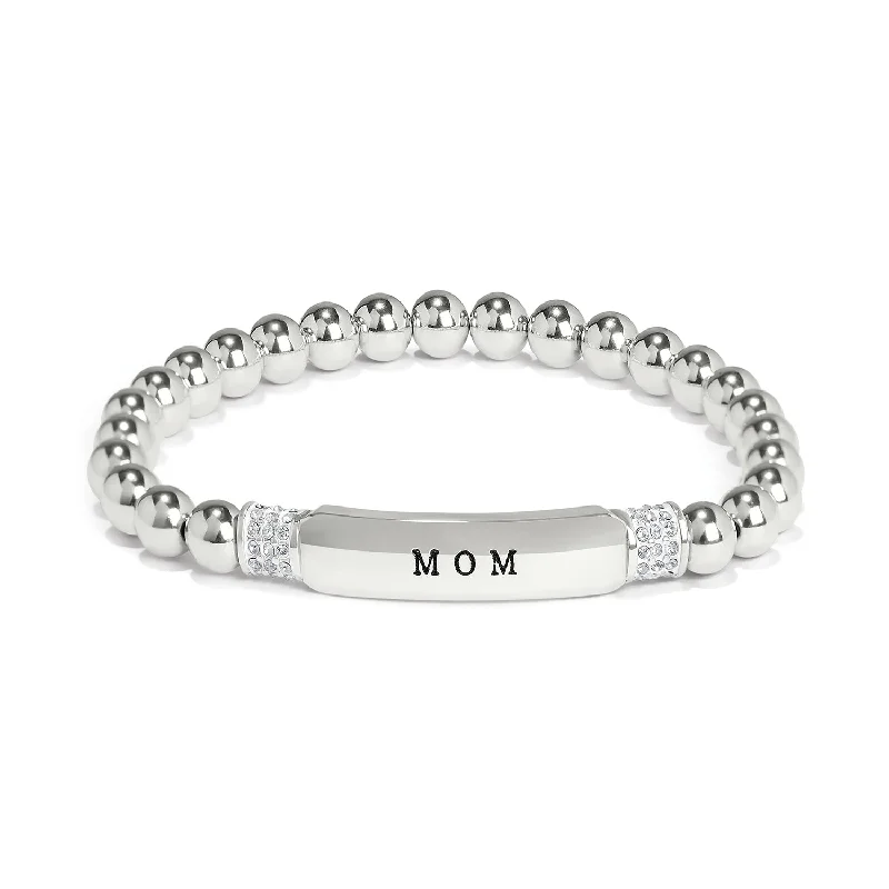 Bracelets with knot accents for symbolic charm -Meridian Petite Mom Stretch Bracelet