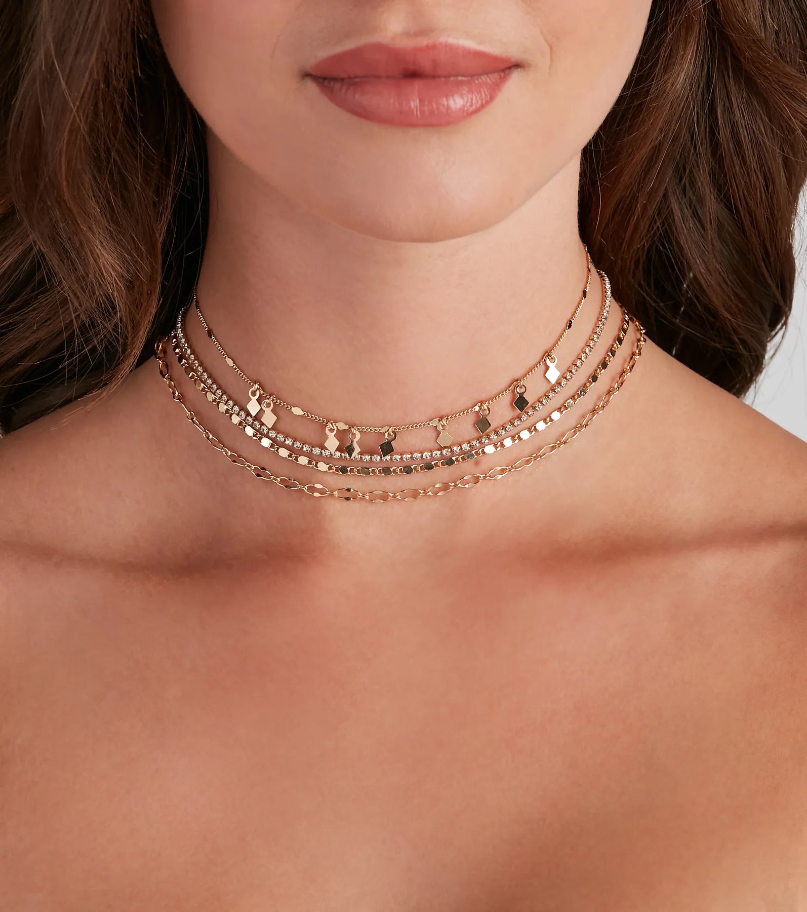 Beautiful necklaces and pendants with geometric shapes for a modern, artistic design-Art Deco Choker Set