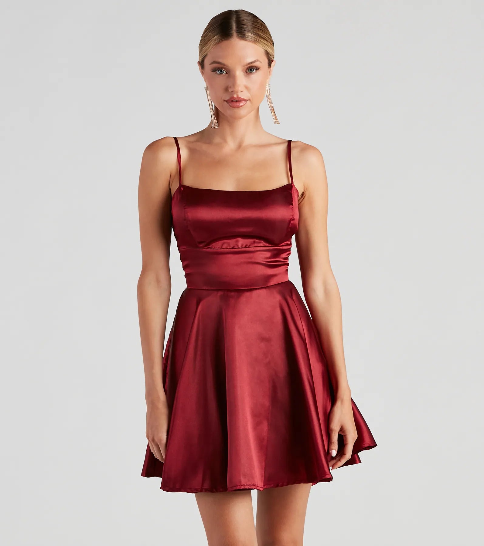 Cocktail Dresses for Party Time -Aspen Woven Satin Party Dress