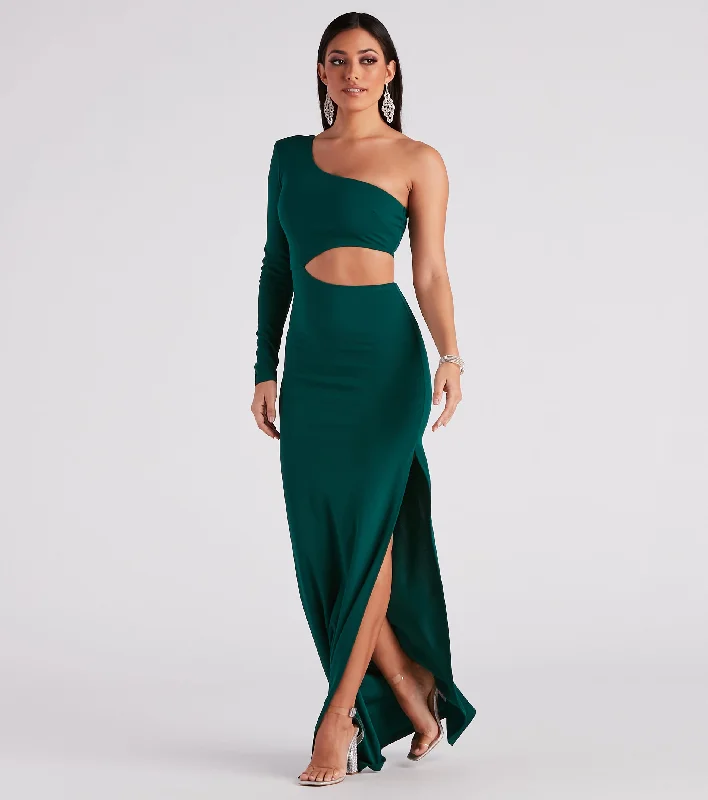 Sleeveless Dresses for Coolness -Carrie Formal Crepe Long Dress