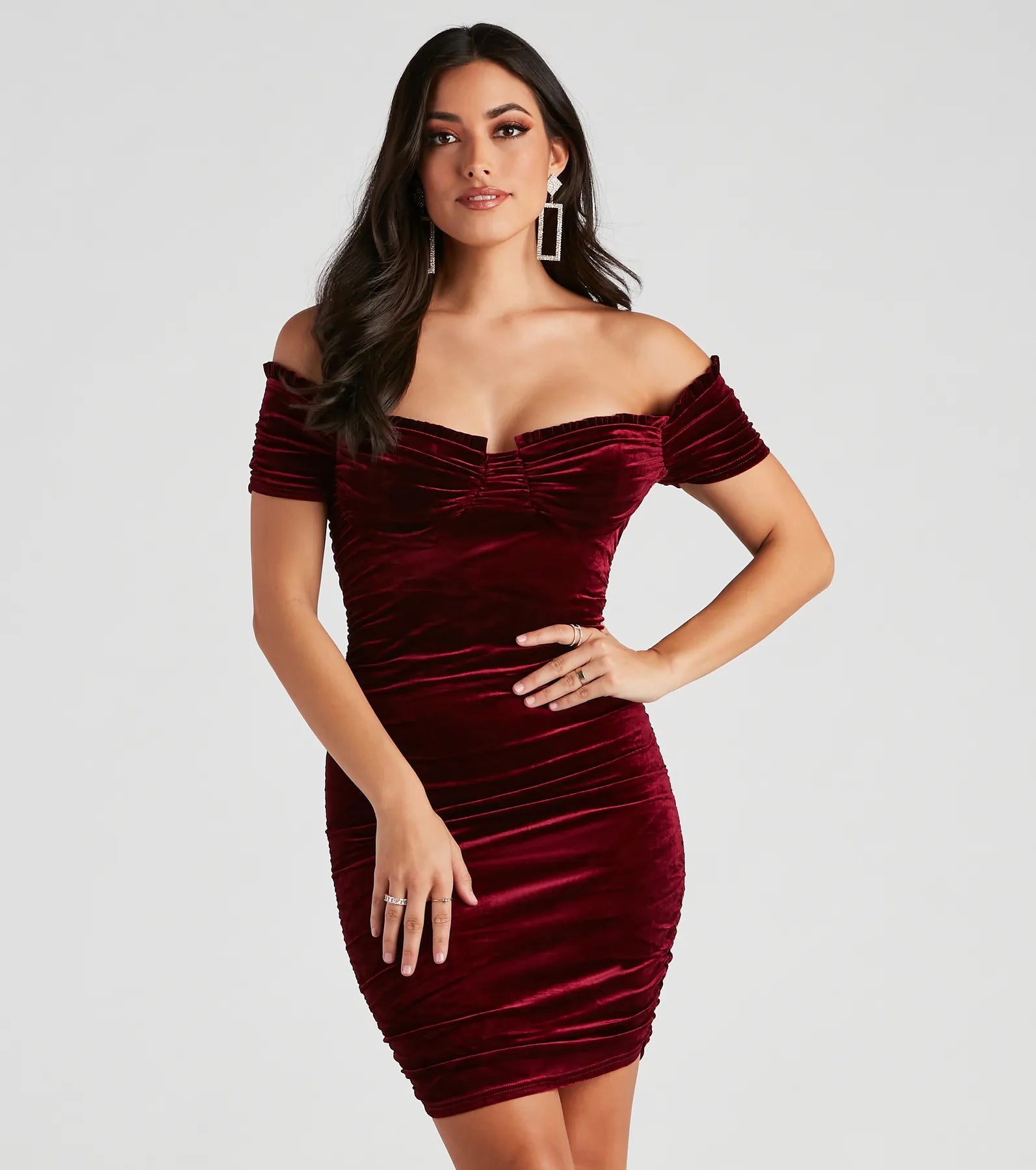 Pink Dresses for Feminine -Celebrate All Night Velvet Dress