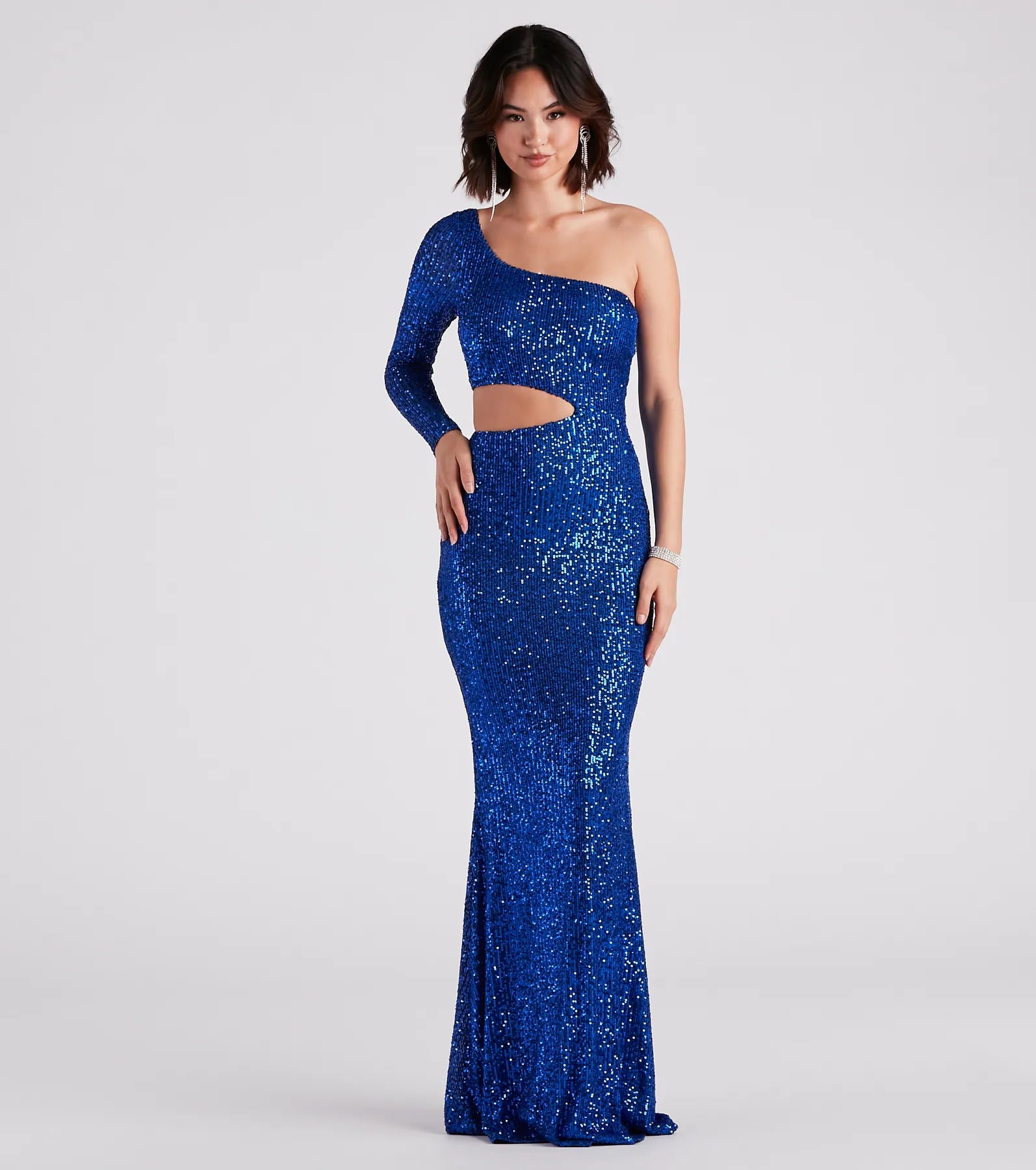 Off-shoulder Dresses for Feminine -Emmie Formal Sequin One-Shoulder Dress