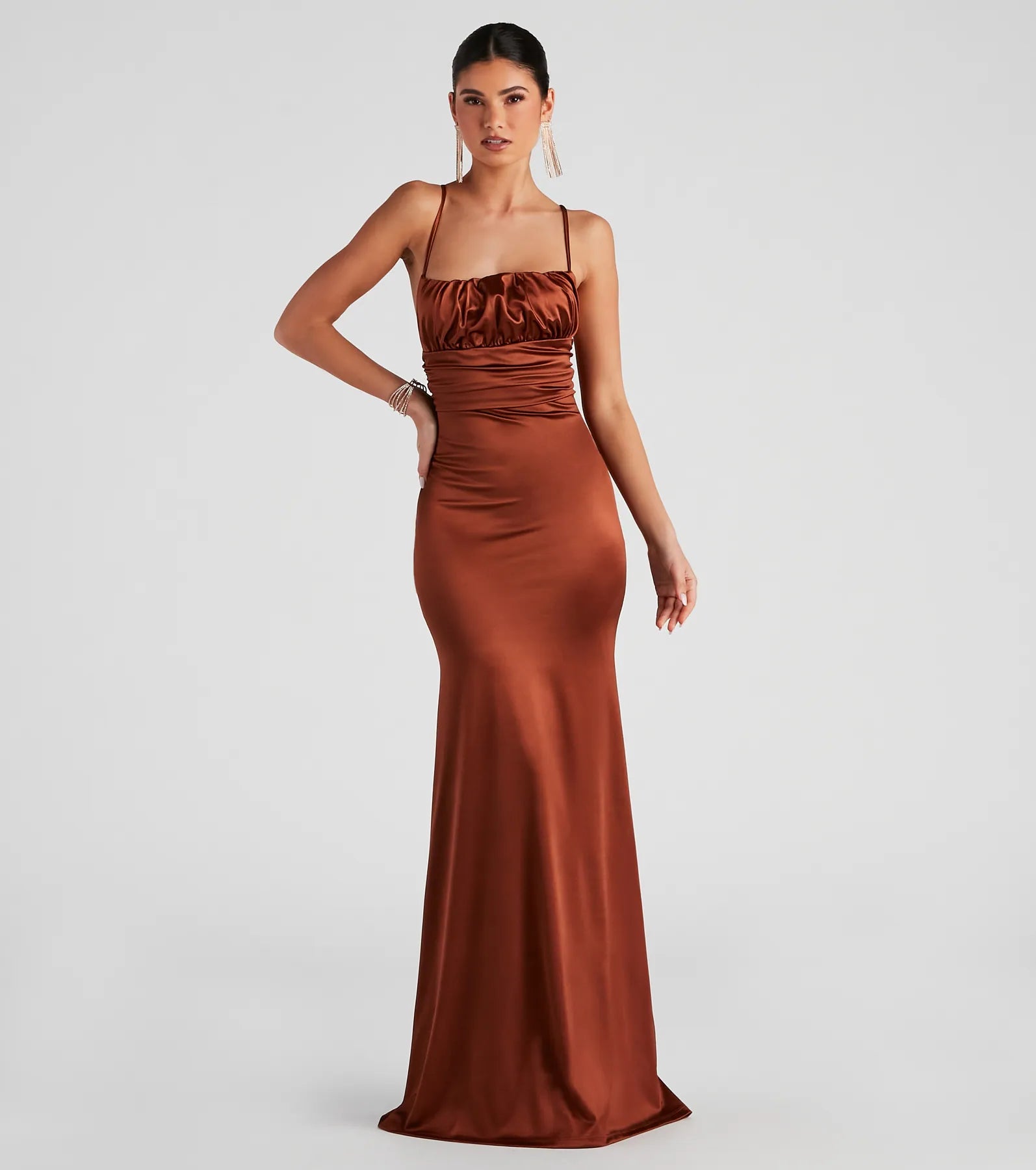 Sleeveless Dresses for Coolness -Eva Formal Satin Mermaid Dress