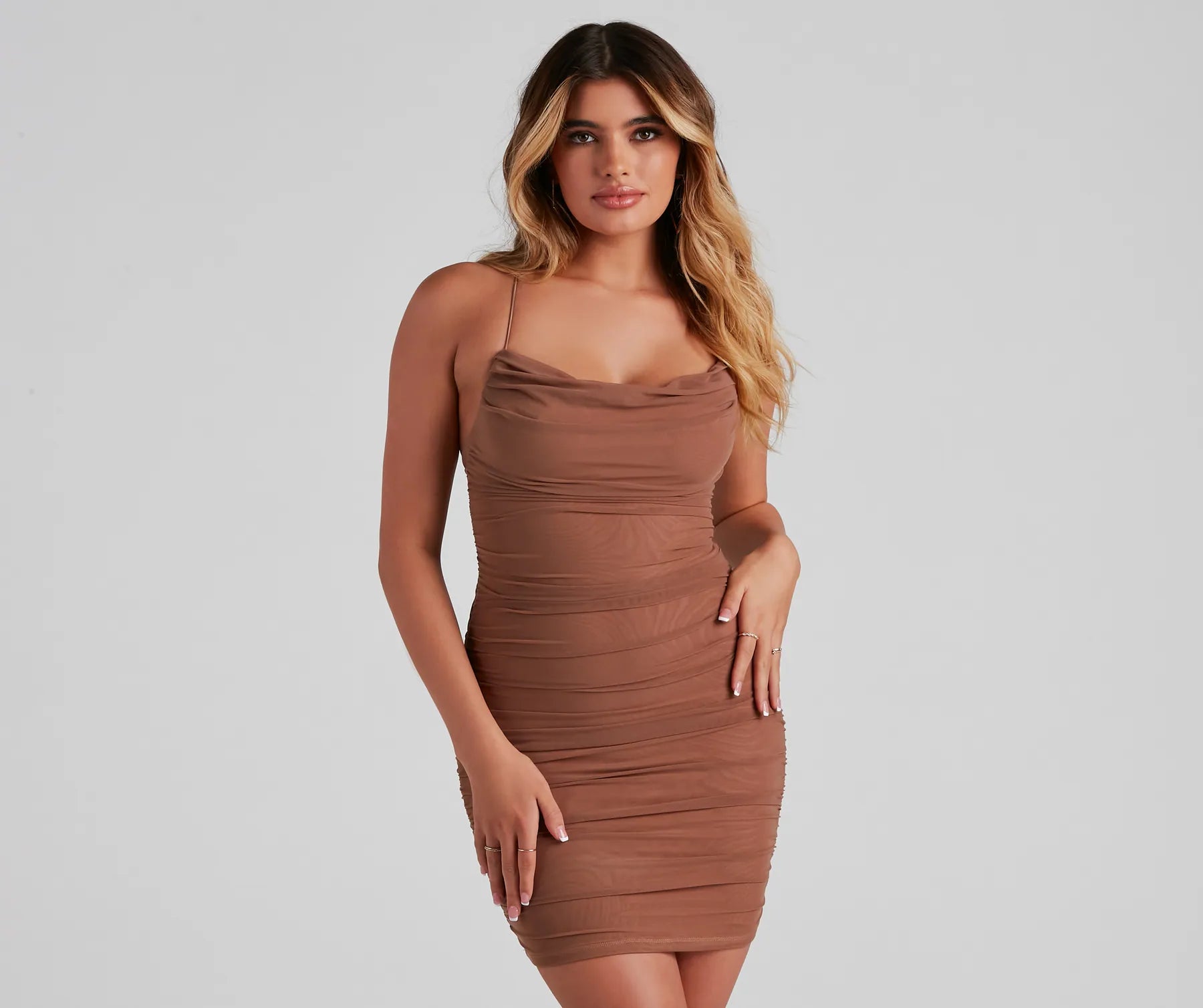 Evening Dresses for Formal Events -Friday Feels Mesh Mini Dress