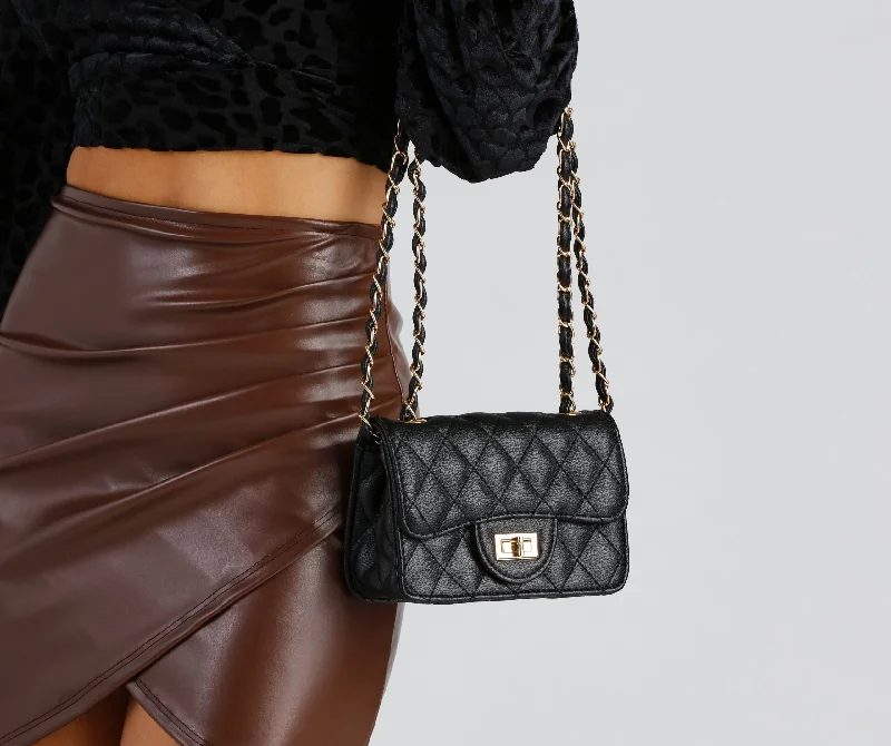 Elegant necklaces and pendants with gold chains for a chic, timeless appearance-In The Bag Diamond Quilt Crossbody