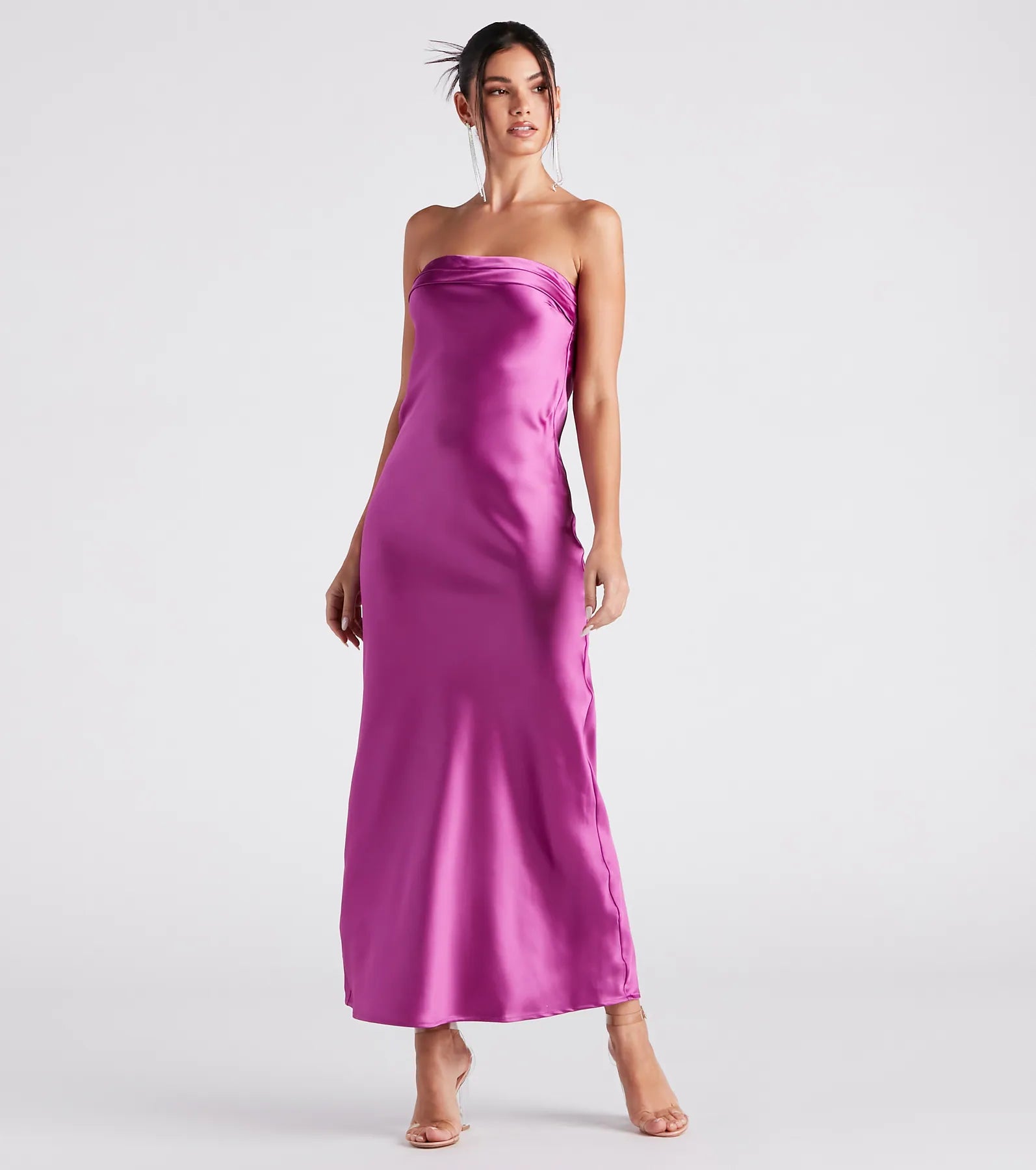 Birthday Dresses for Celebration -Jaylee Strapless Satin Formal Dress