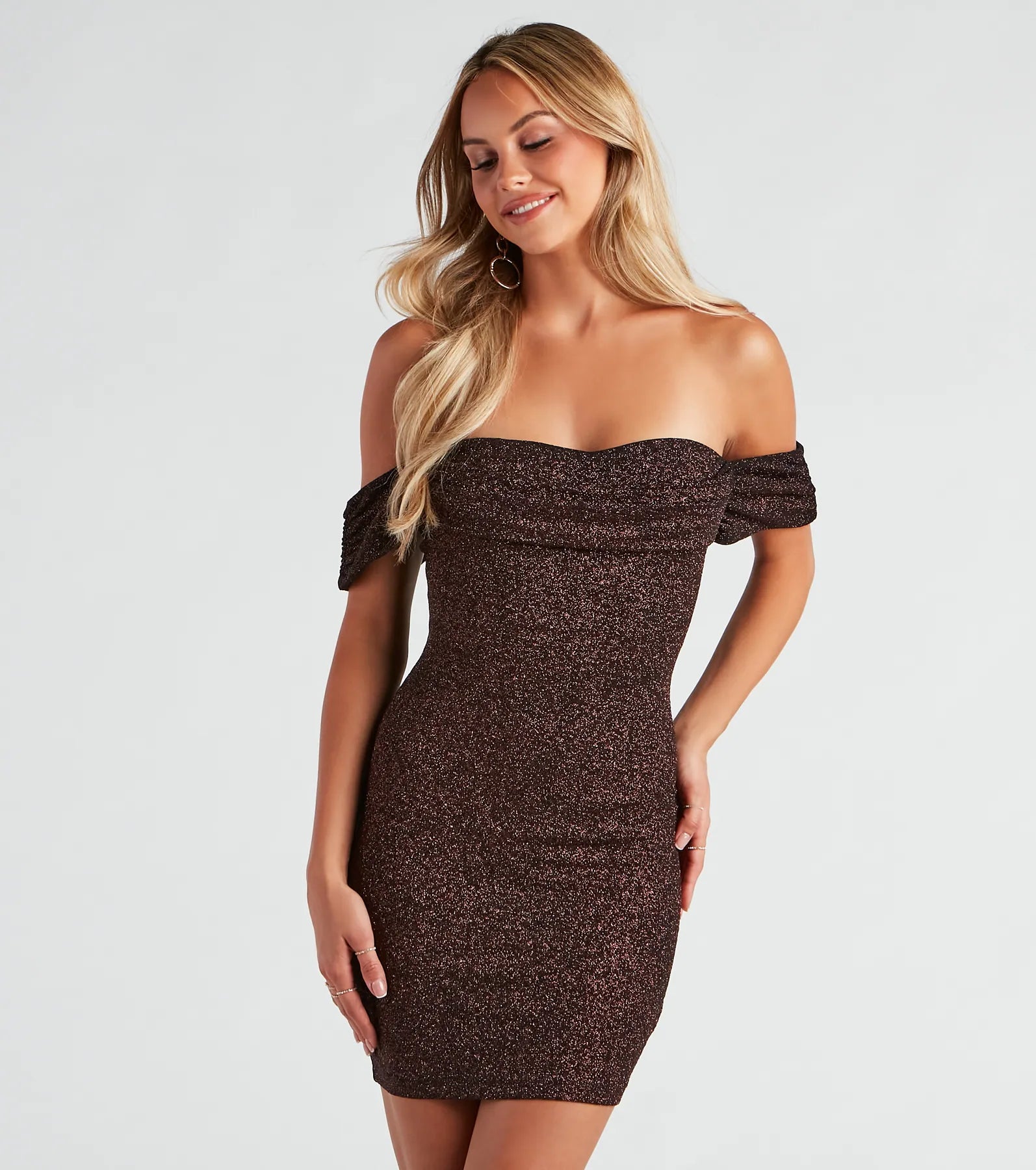 Tie-up Dresses for Decorative -Night Out Glamour Glitter Mini Dress